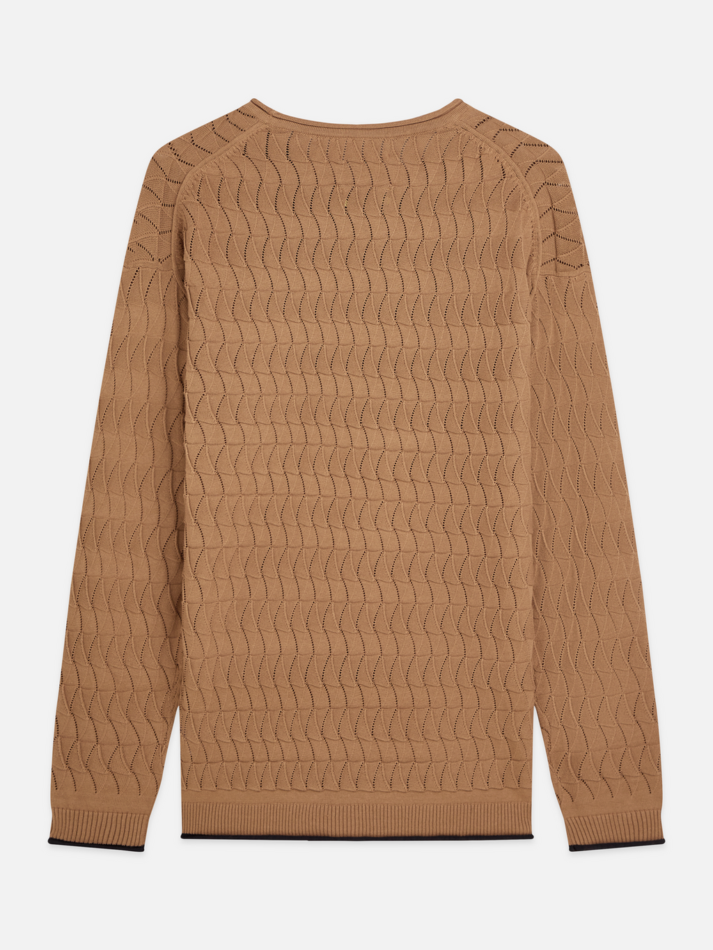 Pointelle dropped shoulder pullover