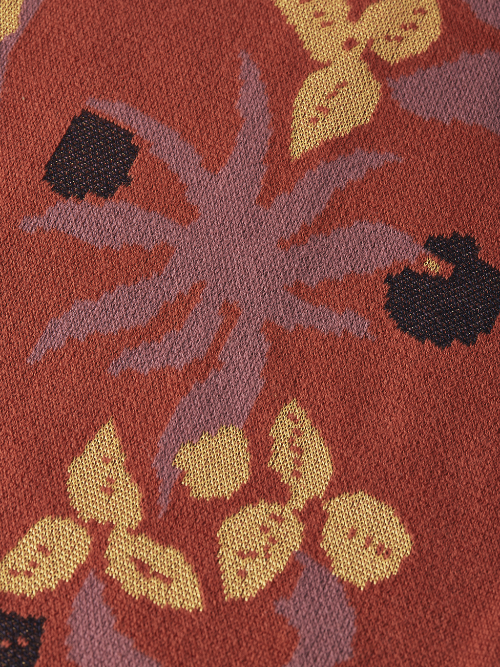 Knitted jaquard short sleeve shirt