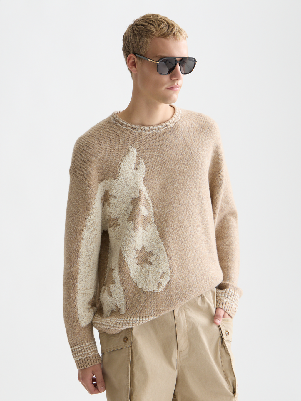 Jacquard loose pullover