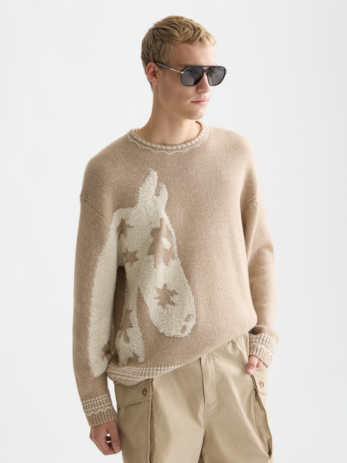 Jacquard loose pullover