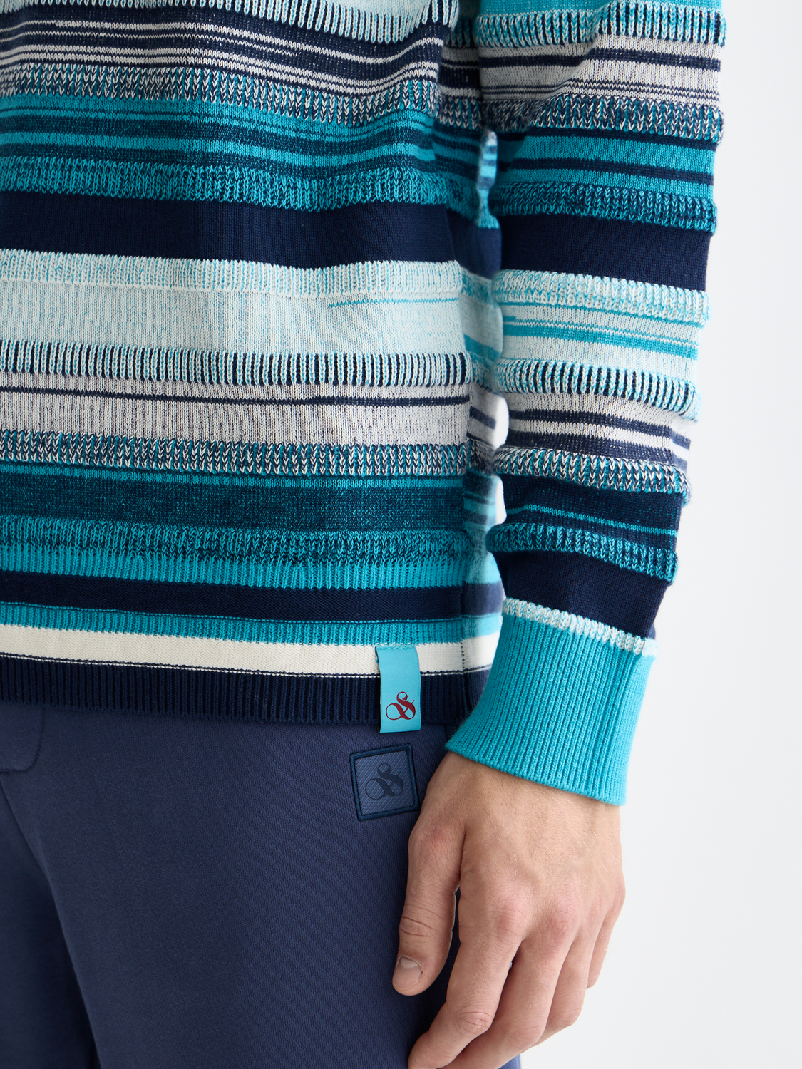 Striped knitted pullover