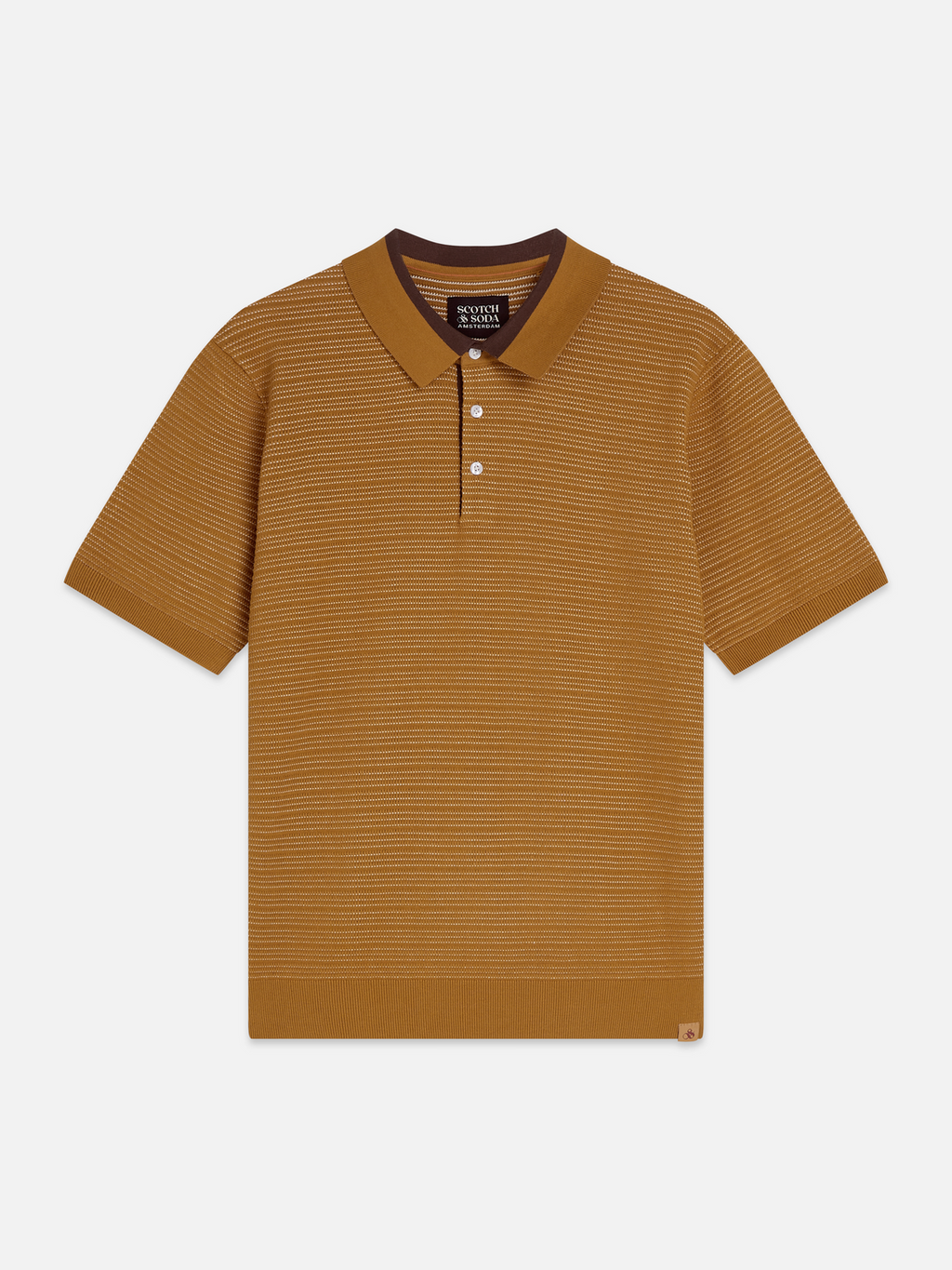Structured knitted polo