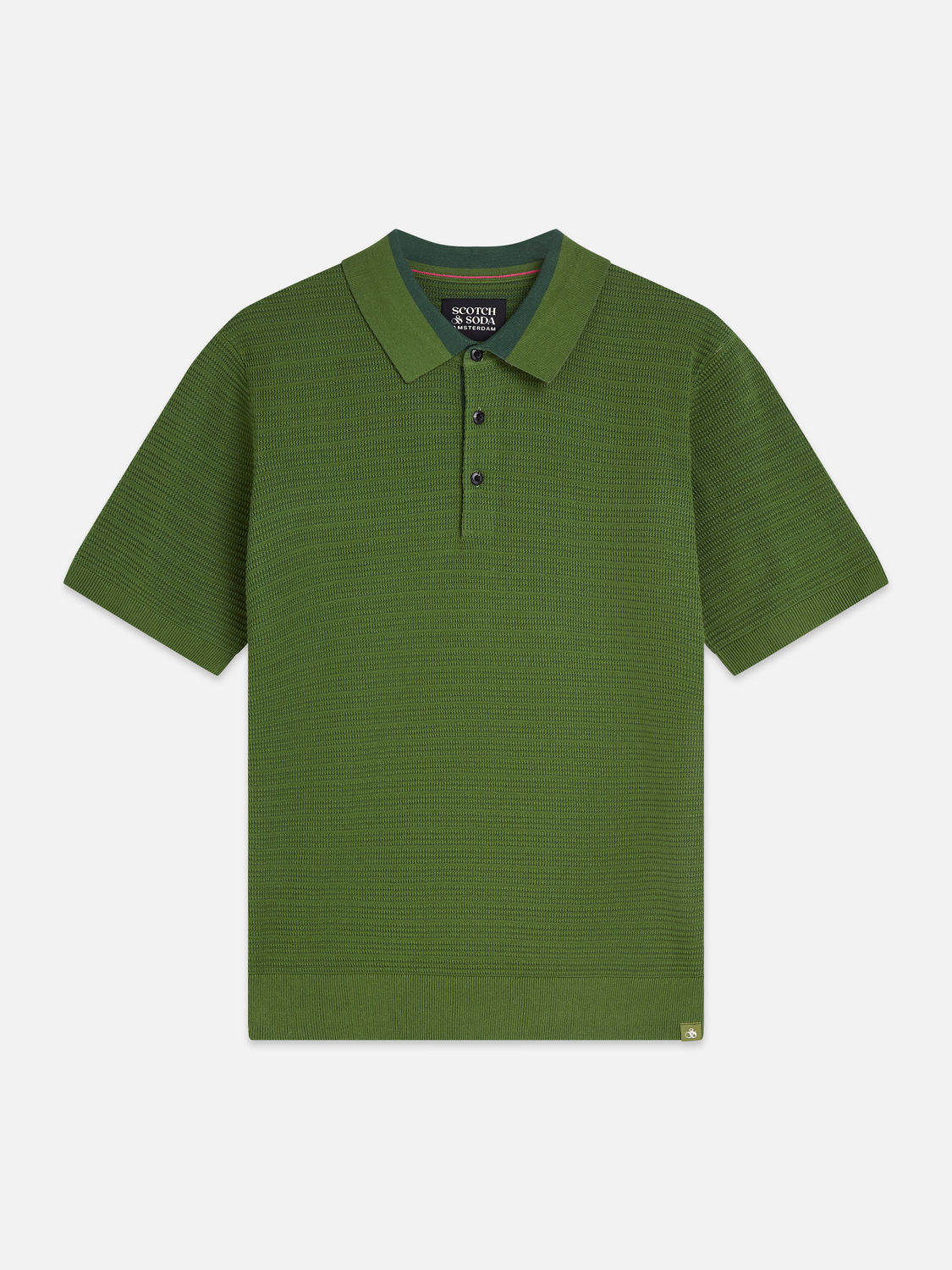 Structured knitted polo