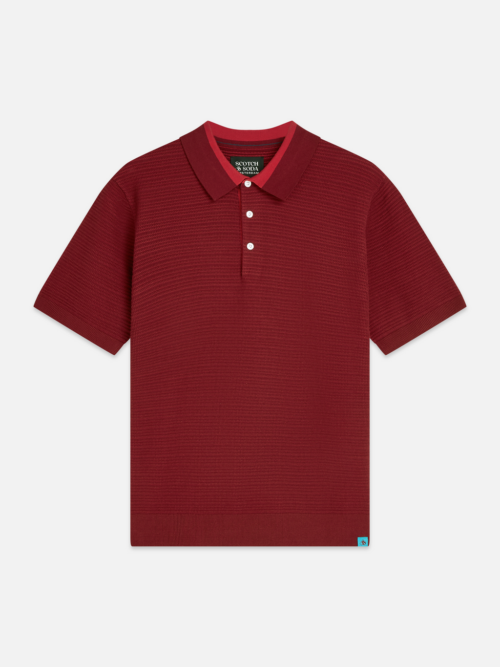Structured knitted polo