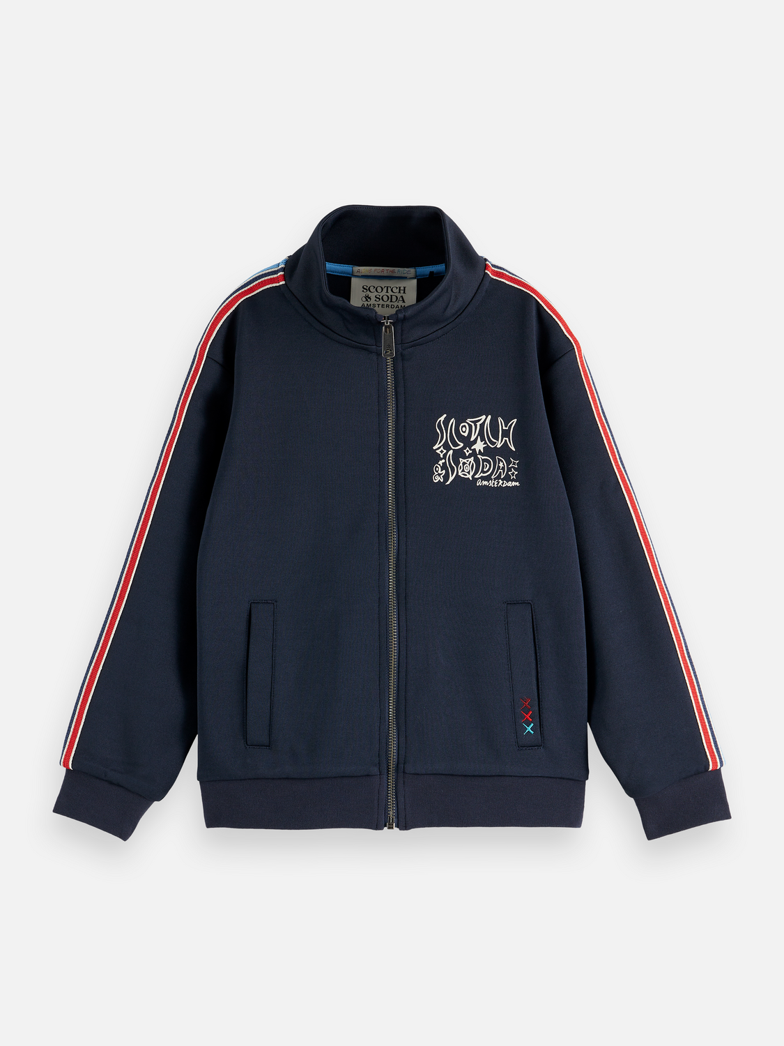 Boys Interlock zip-up track top