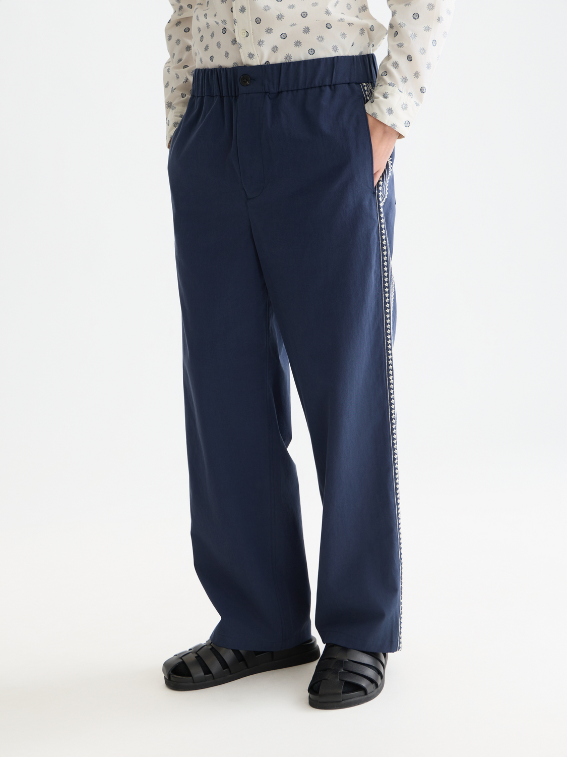 Otis embroidered relaxed straight jogger