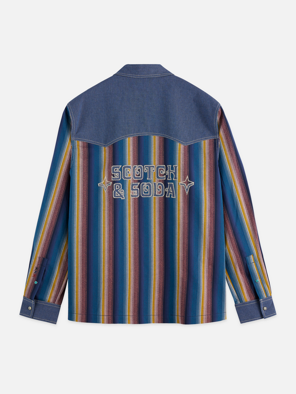 Multicolor stripe western shirt