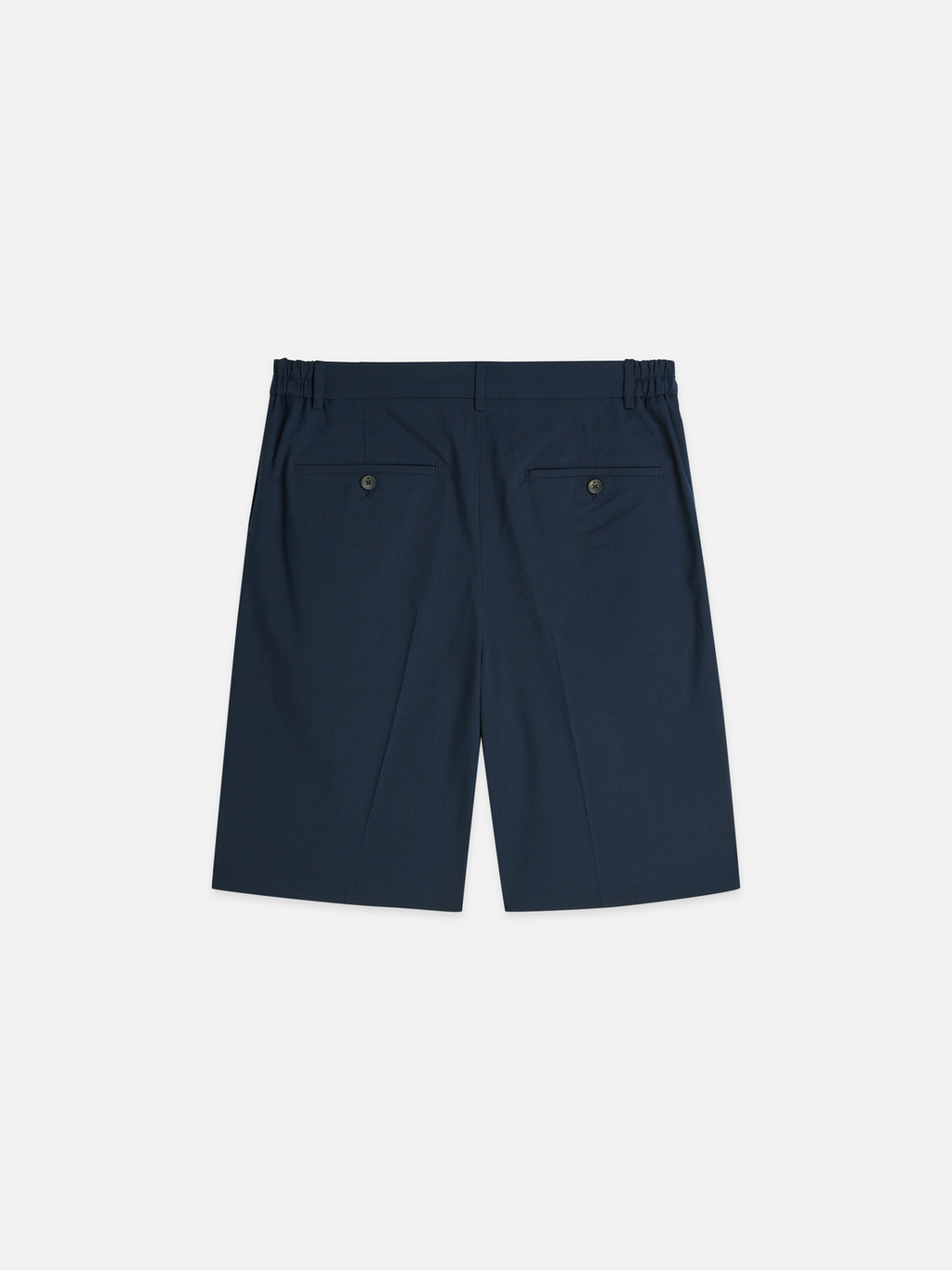 Seersucker wide bermuda shorts