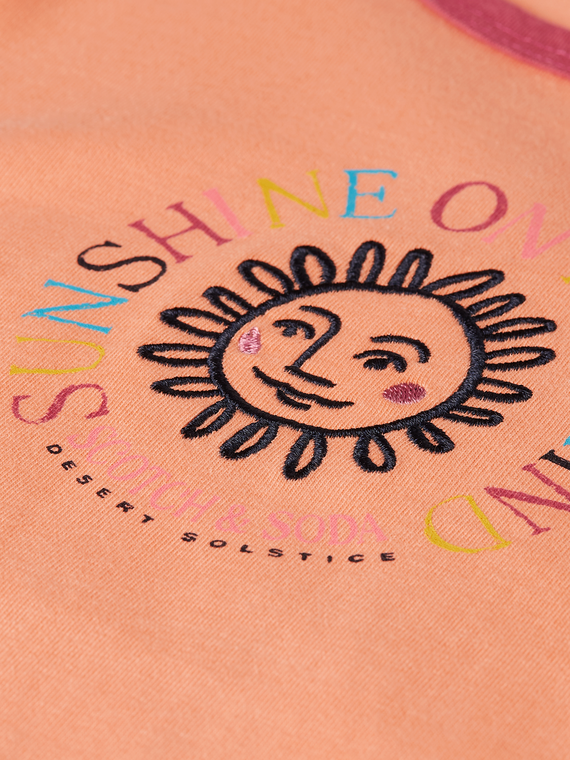 Girls artwork ringer T-shirt