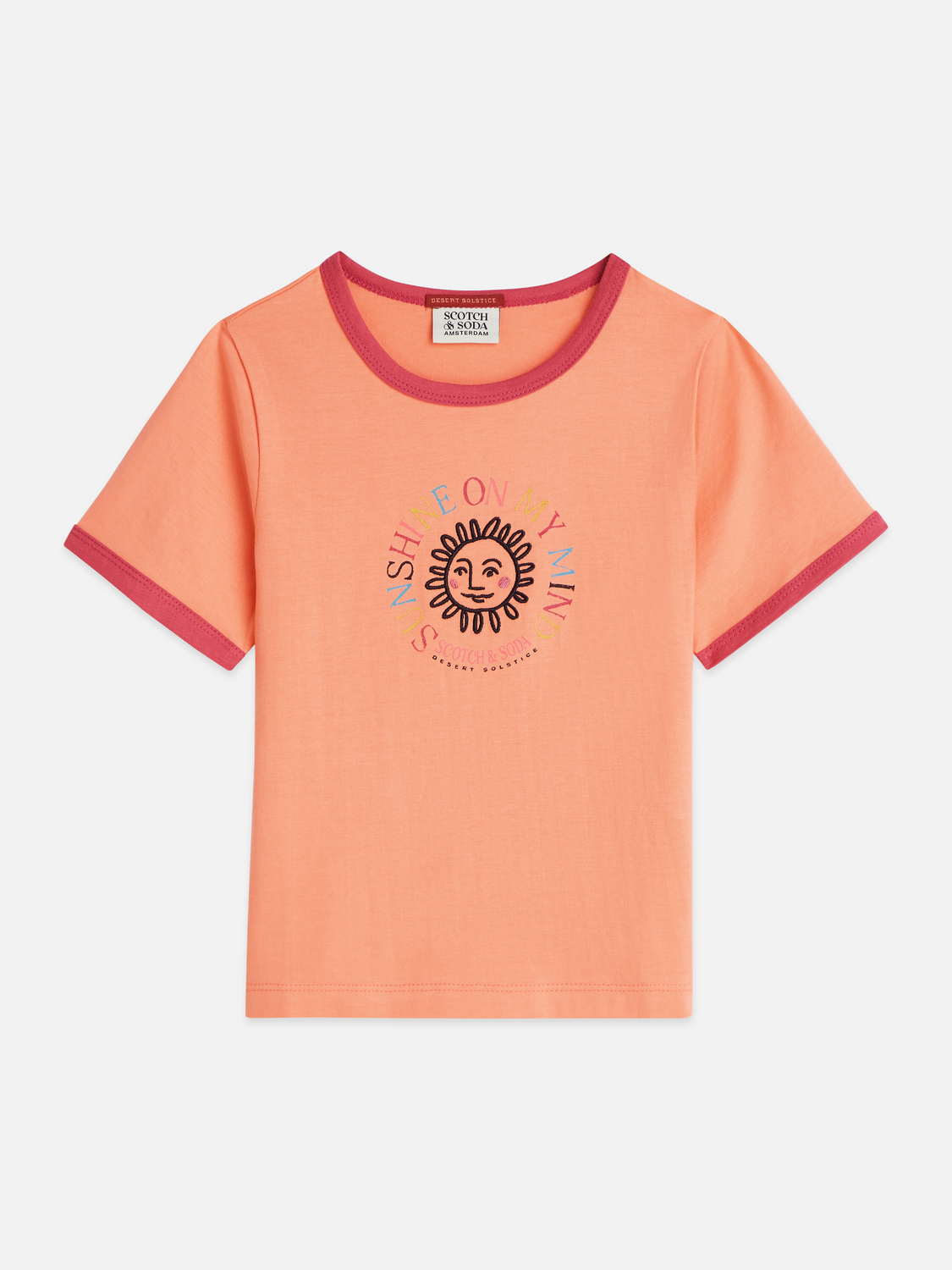 Girls artwork ringer T-shirt