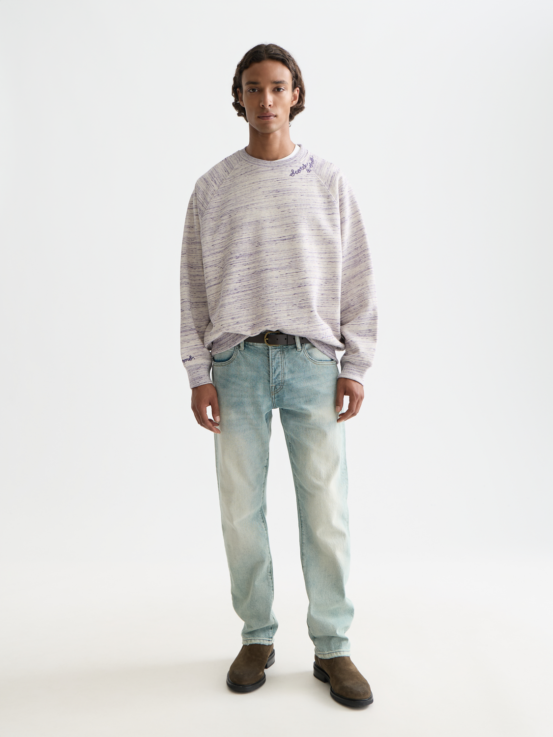 embroidered loose sweatshirt