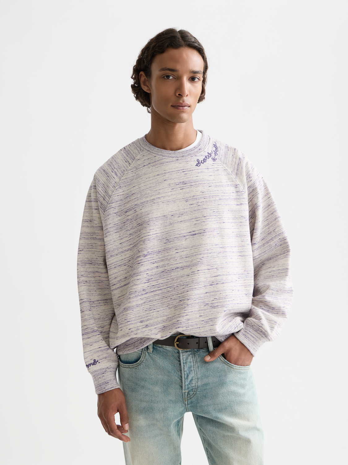 embroidered loose sweatshirt