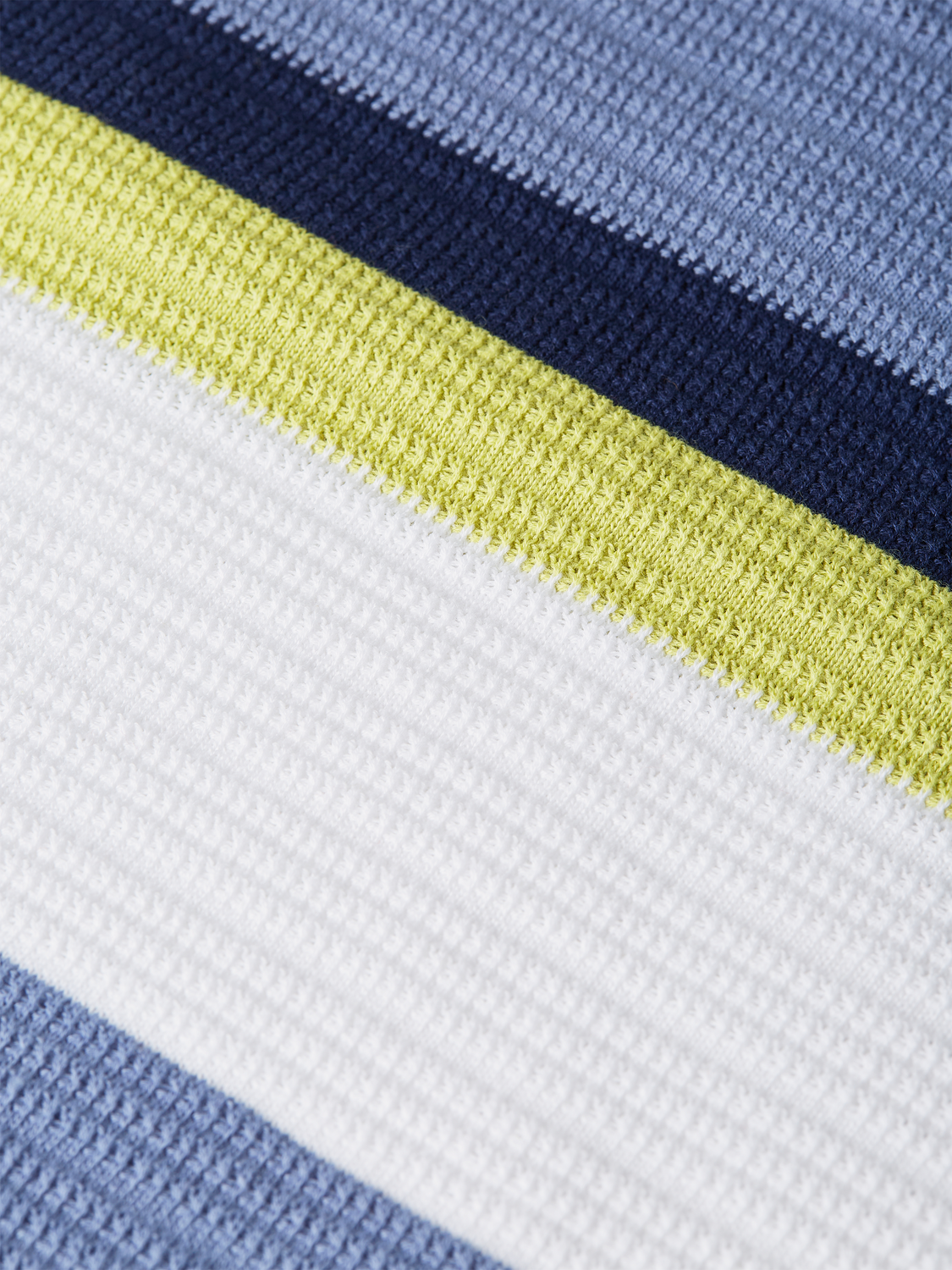 Structured striped knitted polo