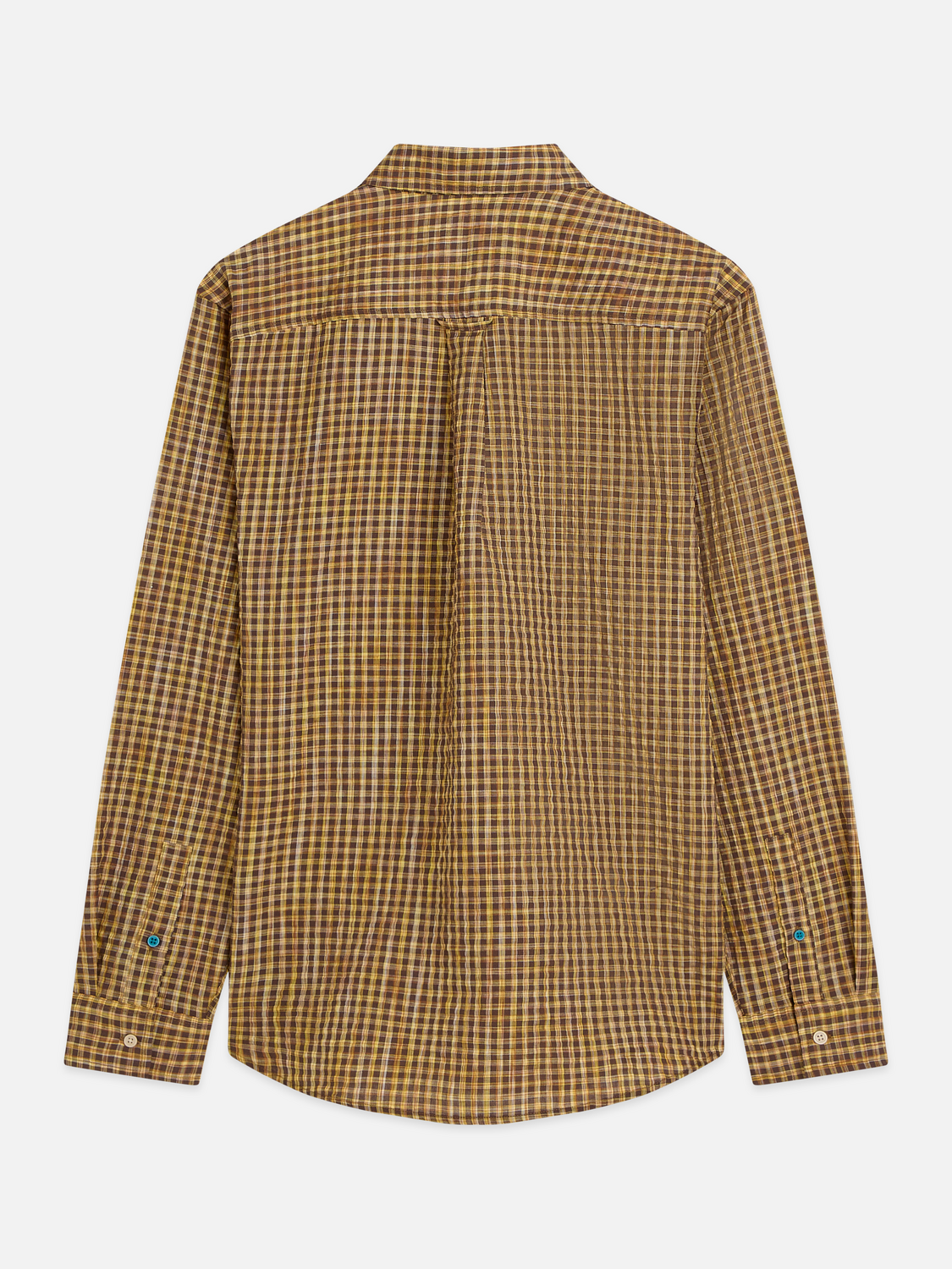 Seersucker micro-check relaxed shirt