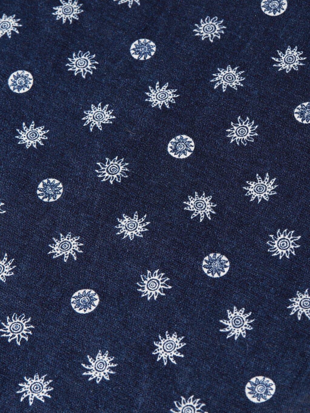 Printed linen short sleeve shirt