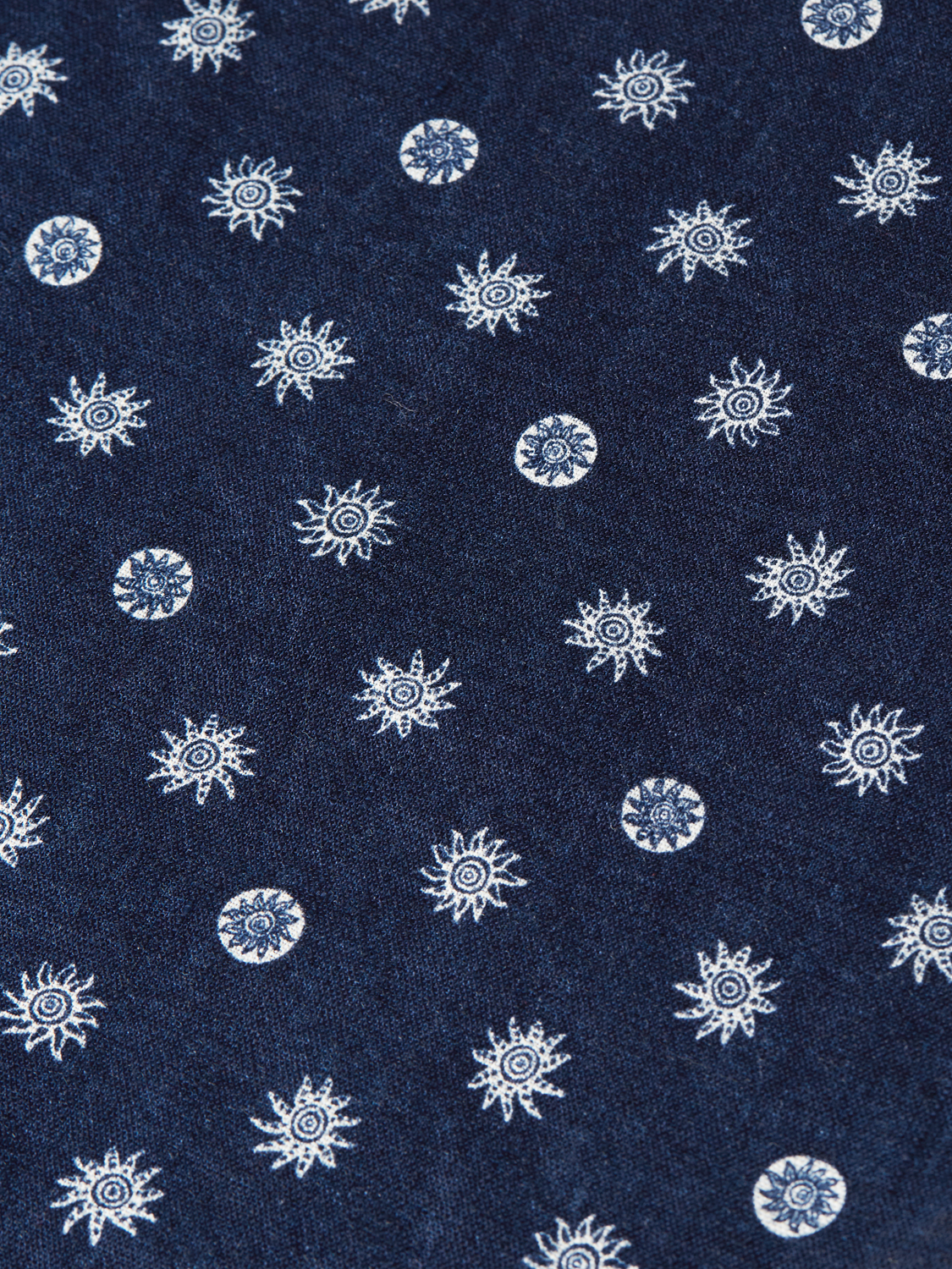 Printed linen short sleeve shirt