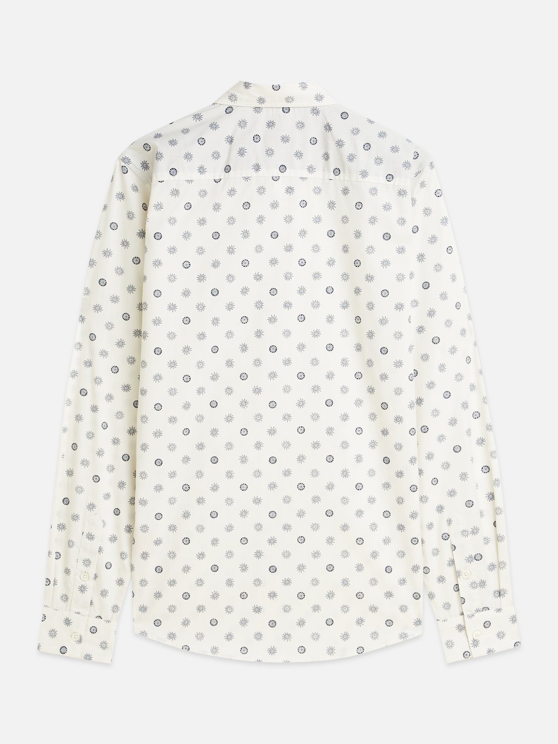 Print poplin slim shirt