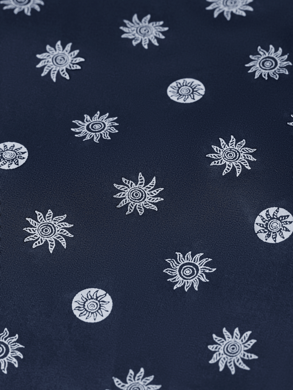 Print poplin slim shirt