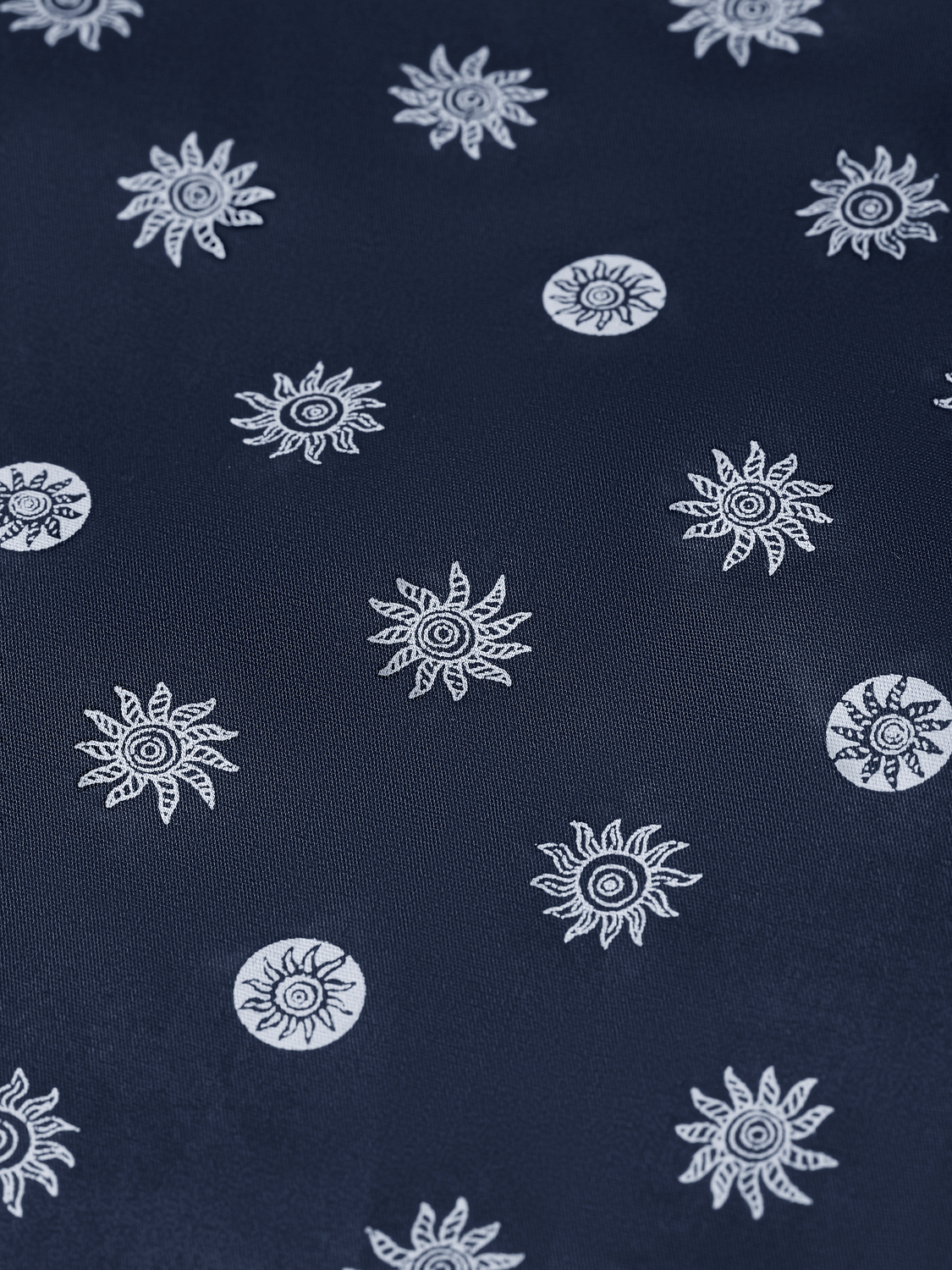 Print poplin slim shirt