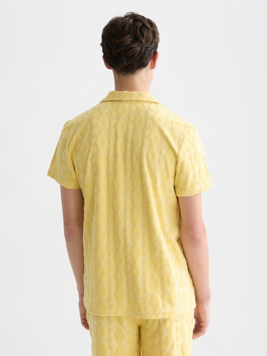 Terry jacquard short sleeve shirt