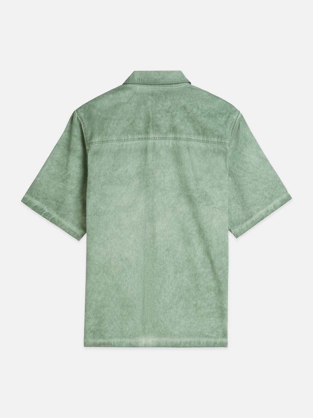 Washed cotton short sleeve shirt