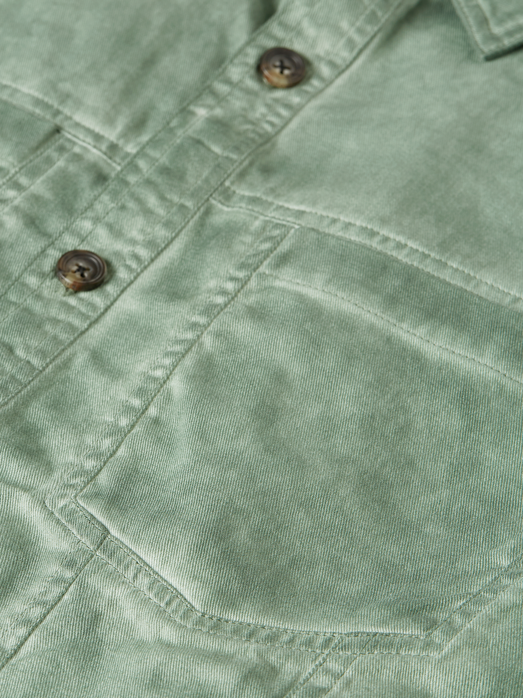 Washed cotton short sleeve shirt