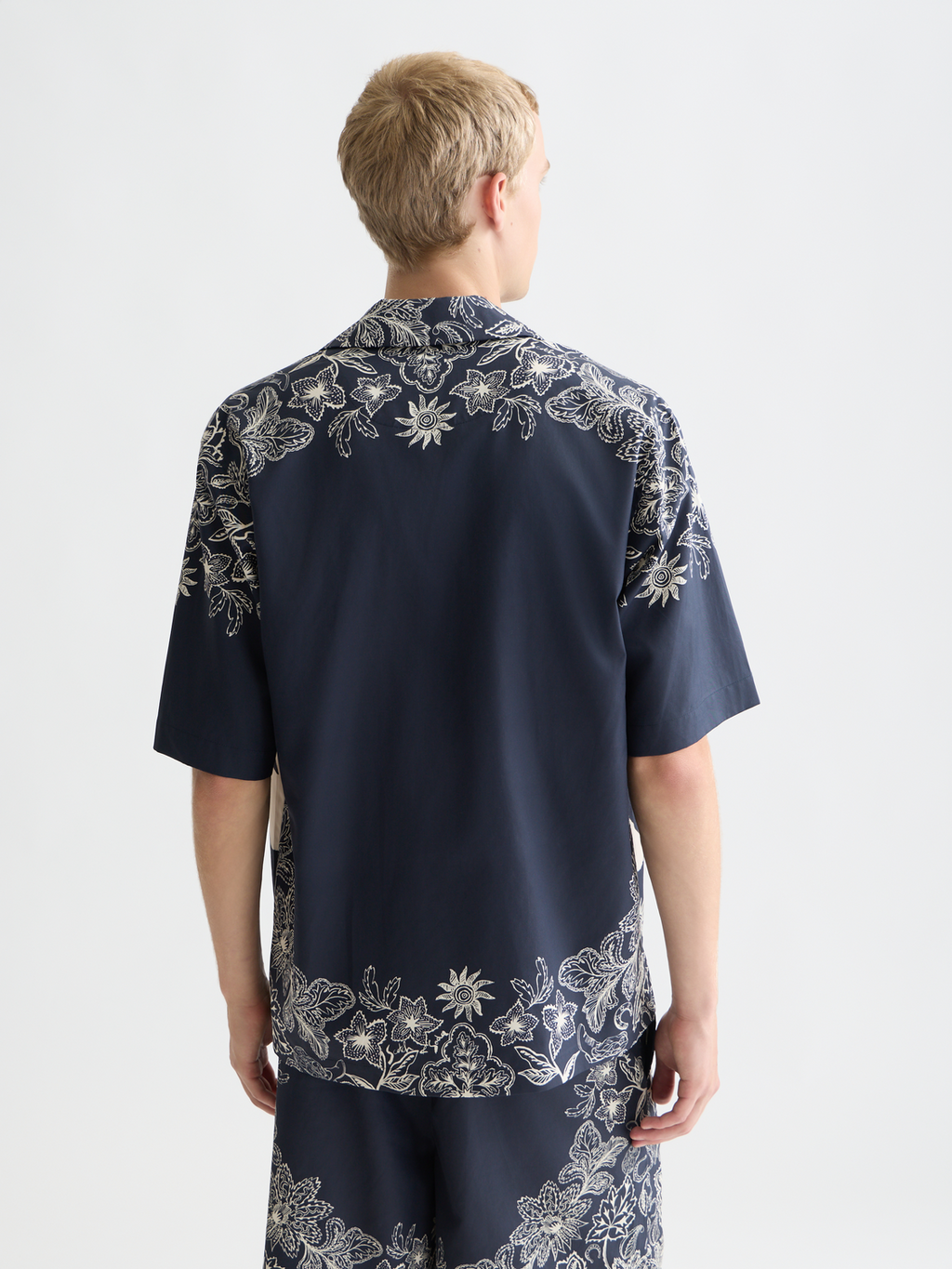 Printed relaxed short sleeve shirt