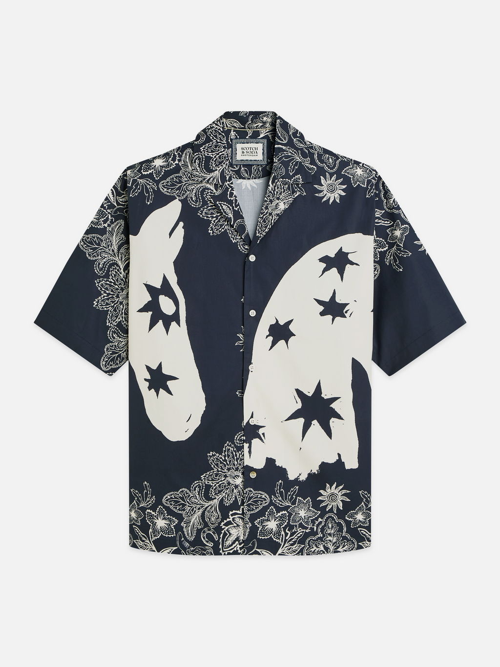 Printed relaxed short sleeve shirt
