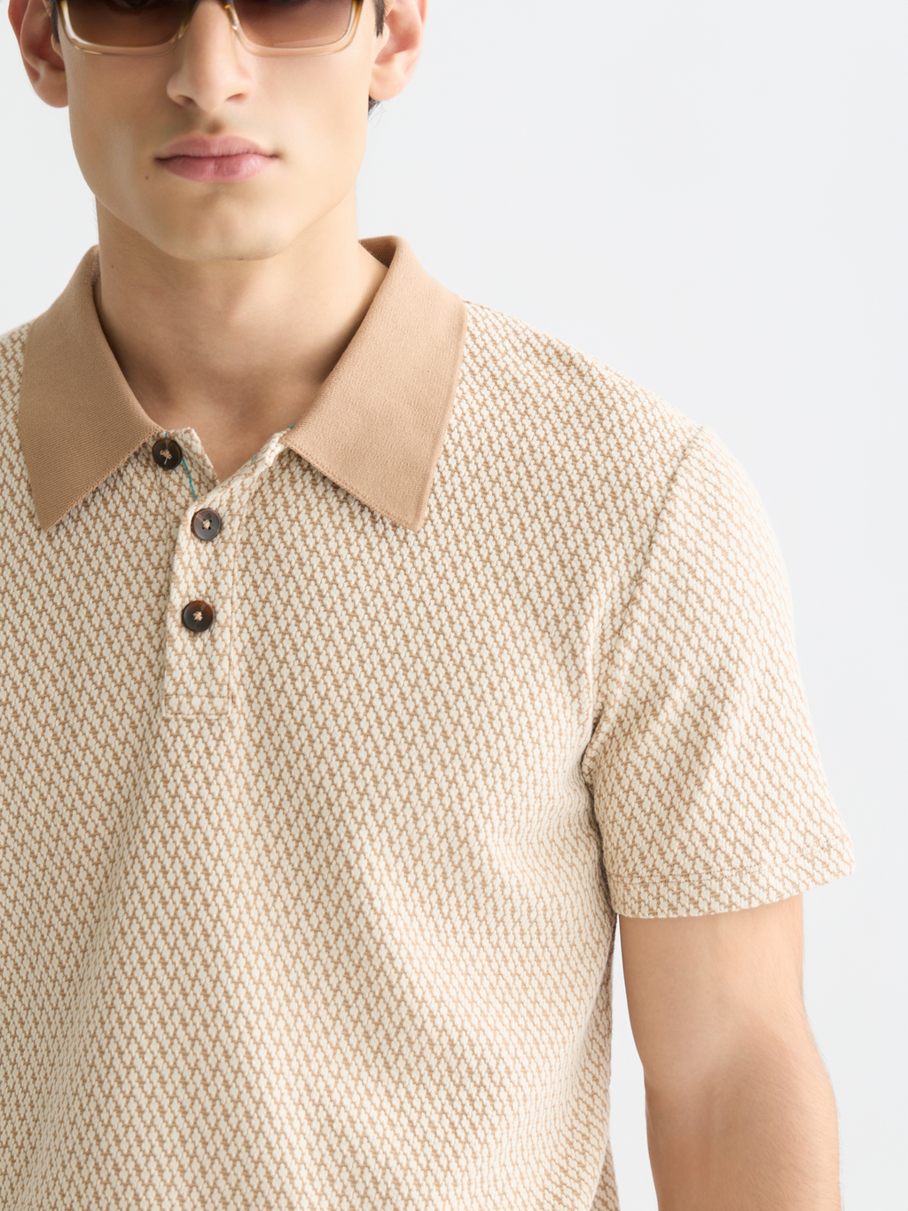 Jacquard relaxed polo