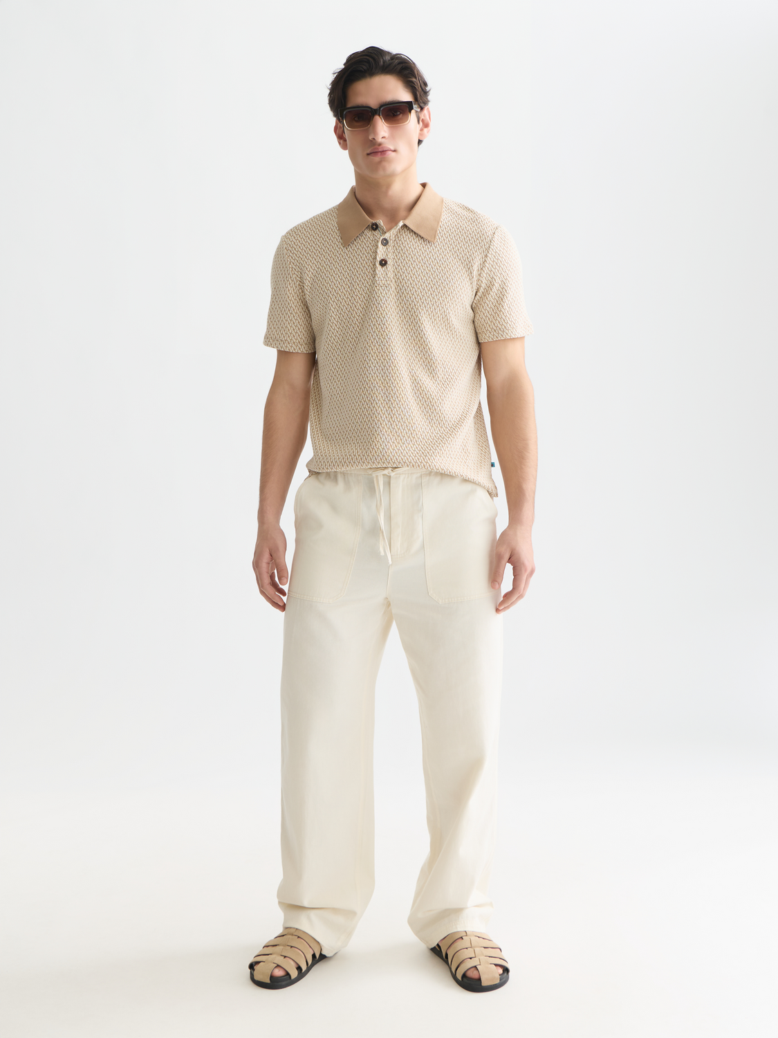 Jacquard relaxed polo