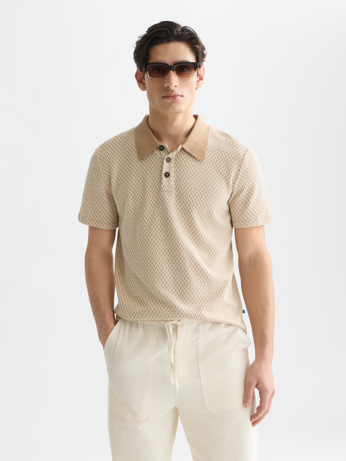 Jacquard relaxed polo