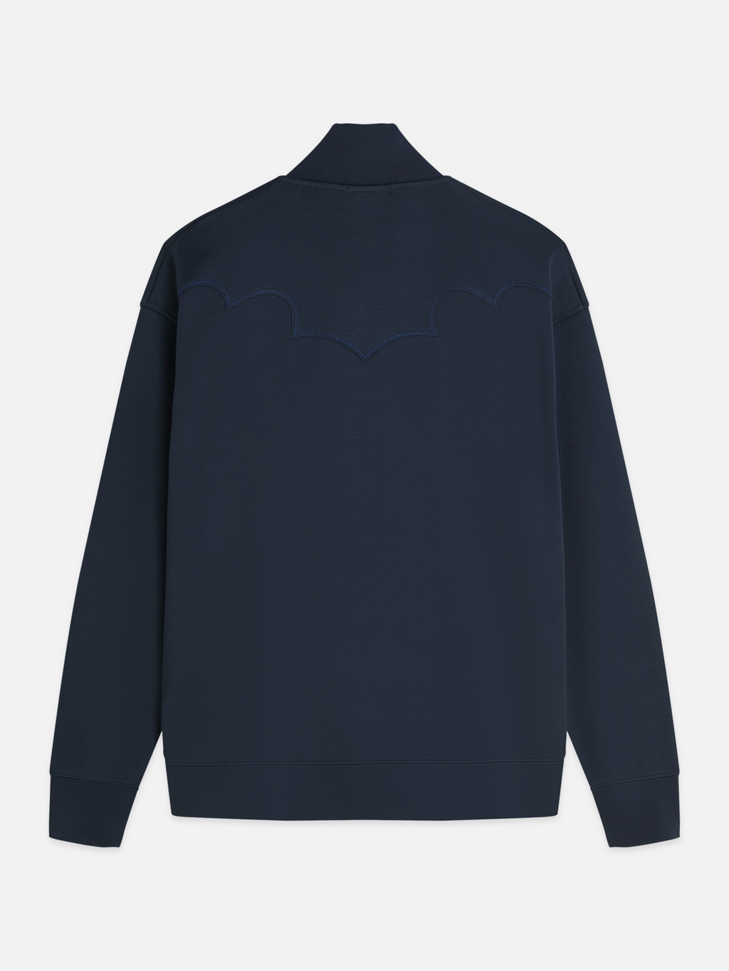 Interlock embroidered relaxed zip-up track top