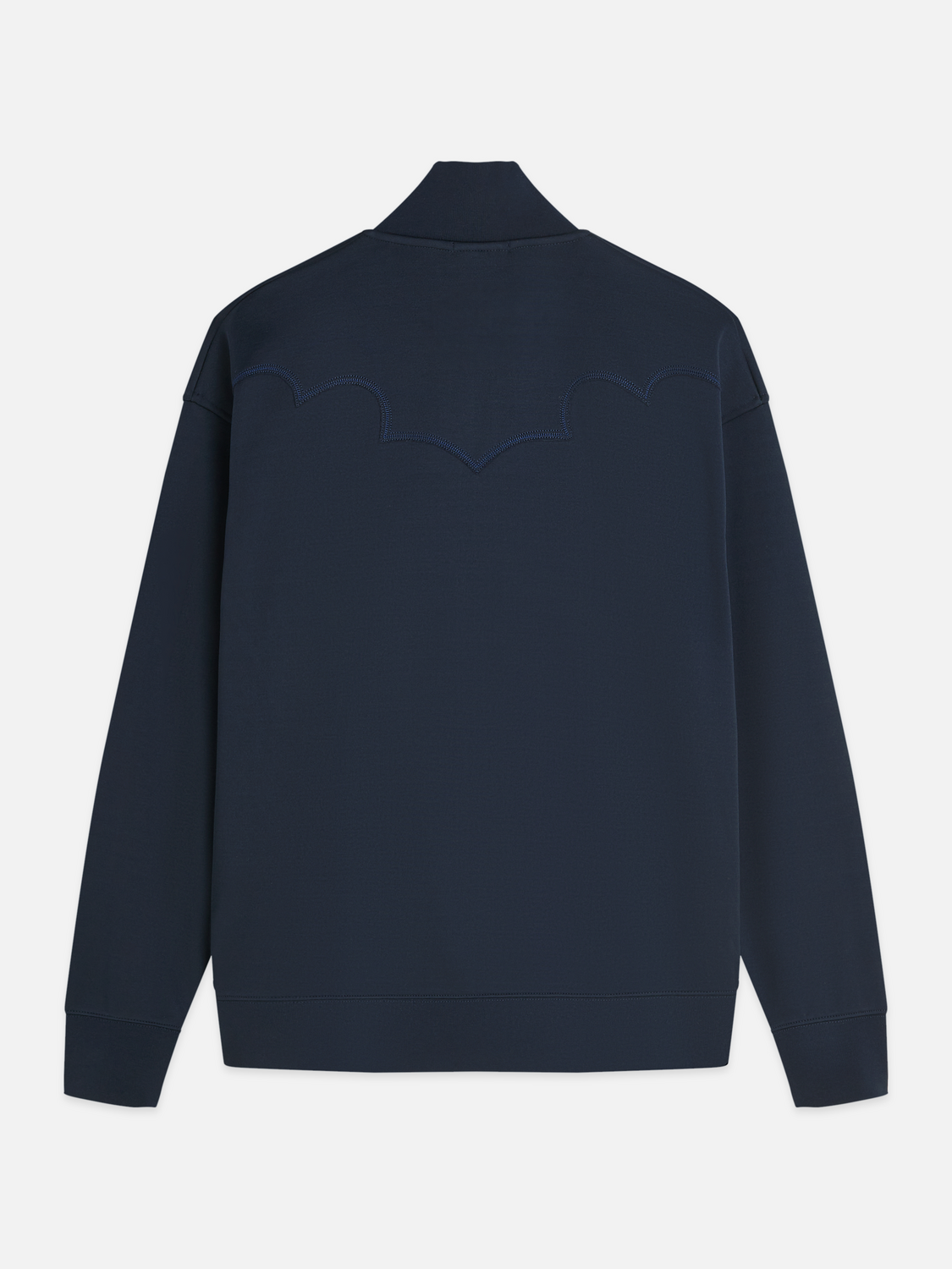Interlock embroidered relaxed zip-up track top