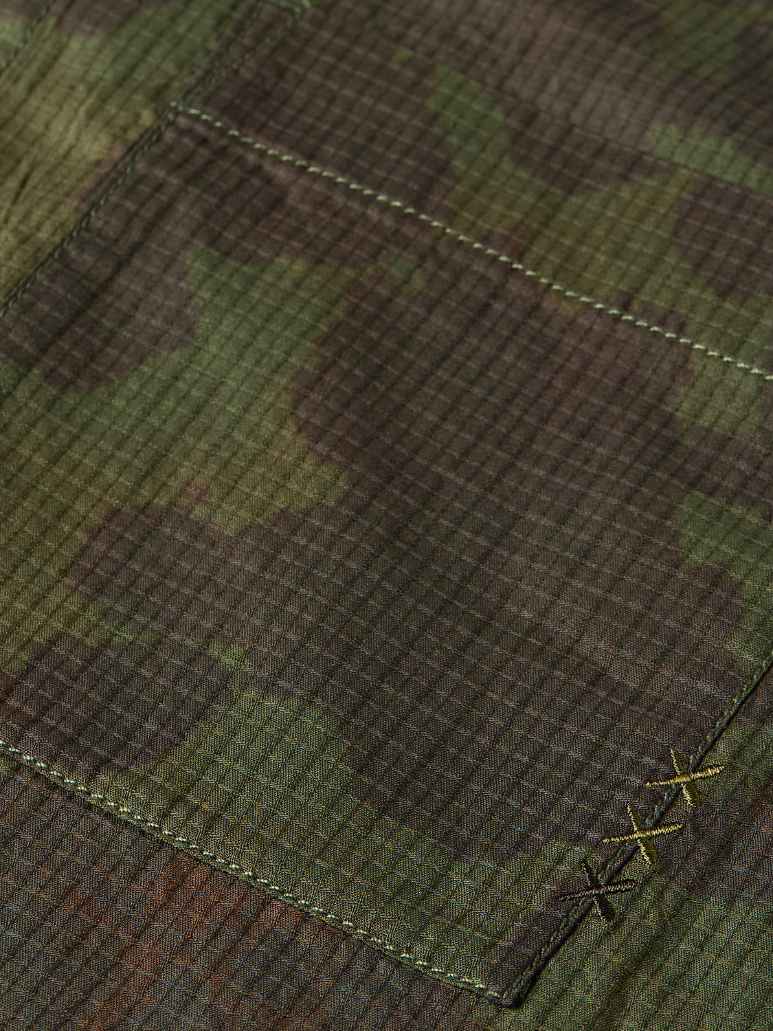 Printed cotton relaxed short sleeve shirt