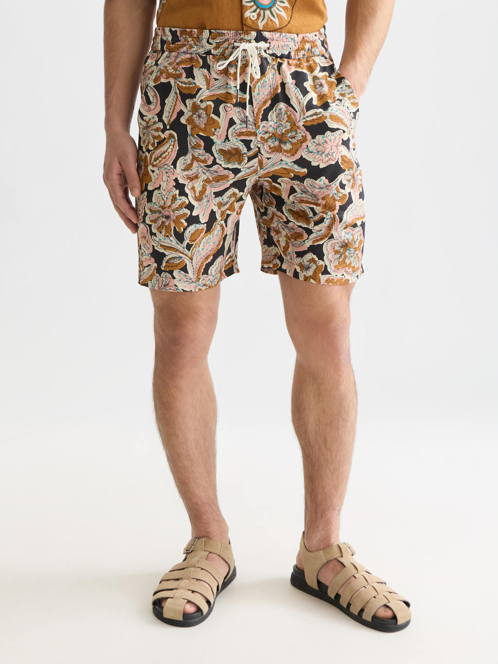 Fave printed tencel relaxedfit bermuda shorts