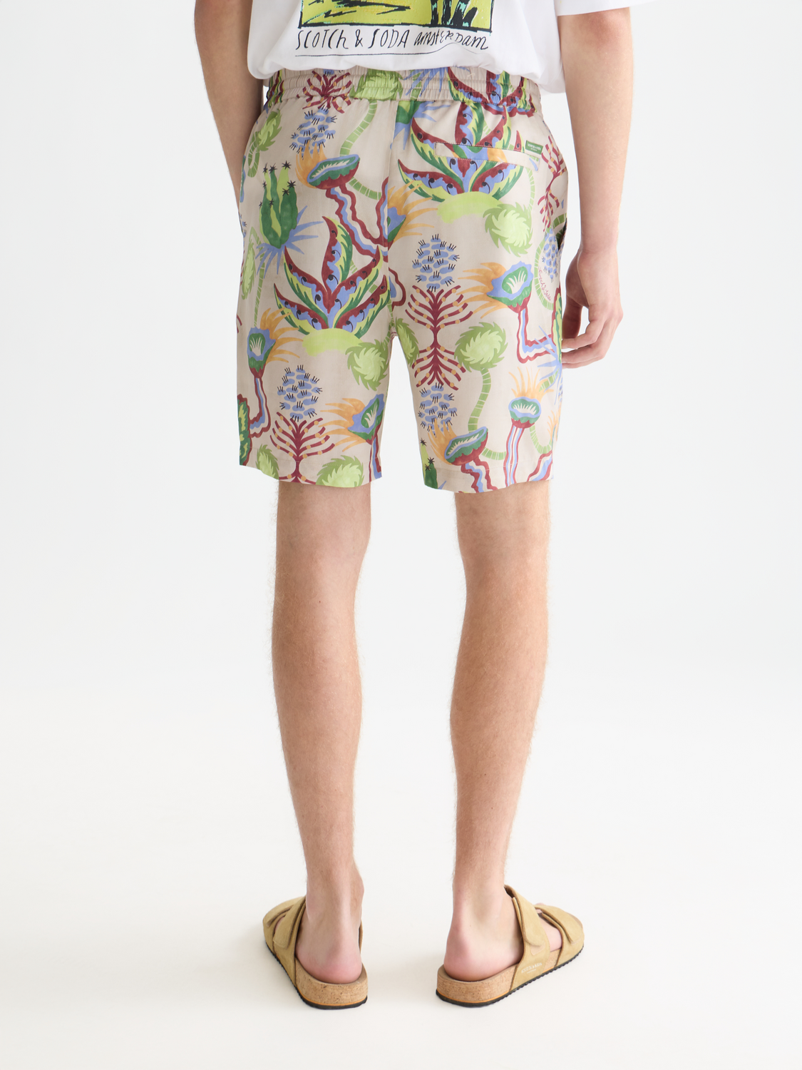 Fave printed tencel relaxedfit bermuda shorts
