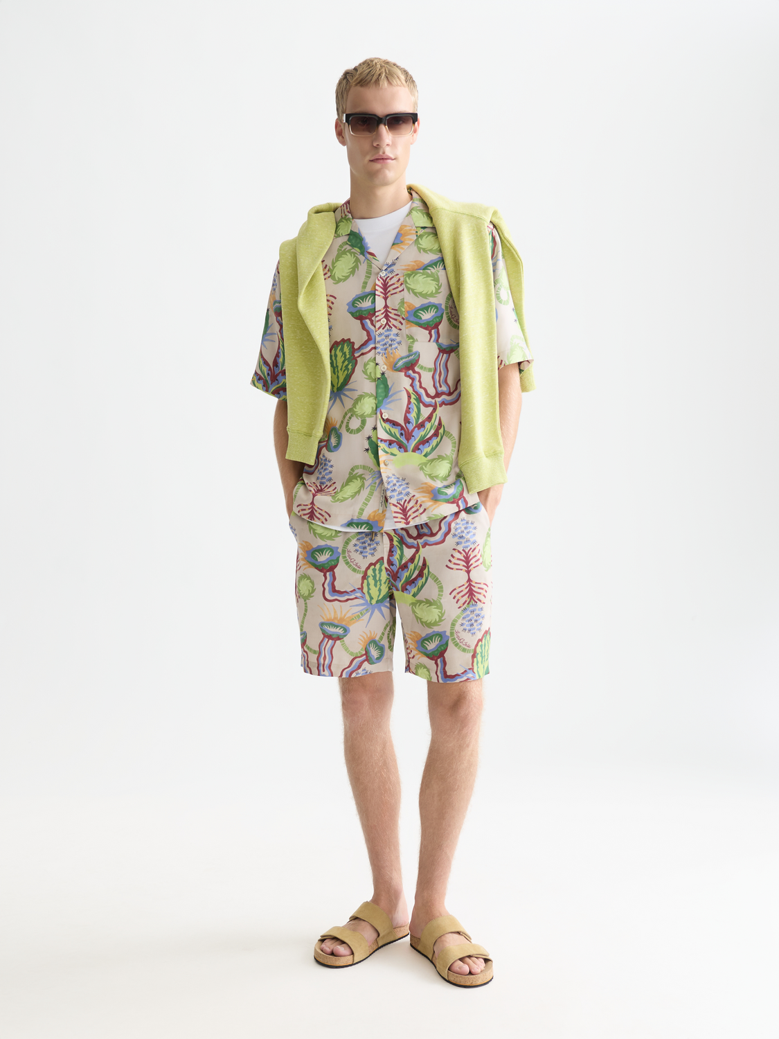 Fave printed tencel relaxedfit bermuda shorts