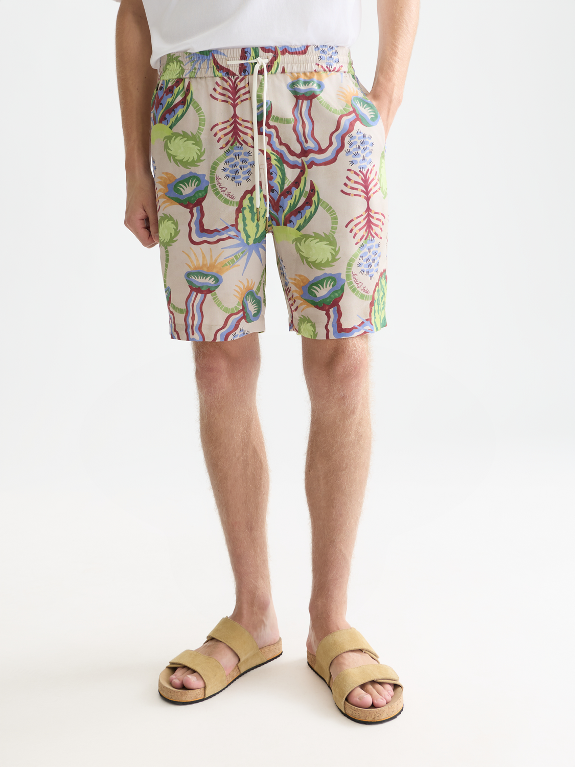 Fave printed tencel relaxedfit bermuda shorts
