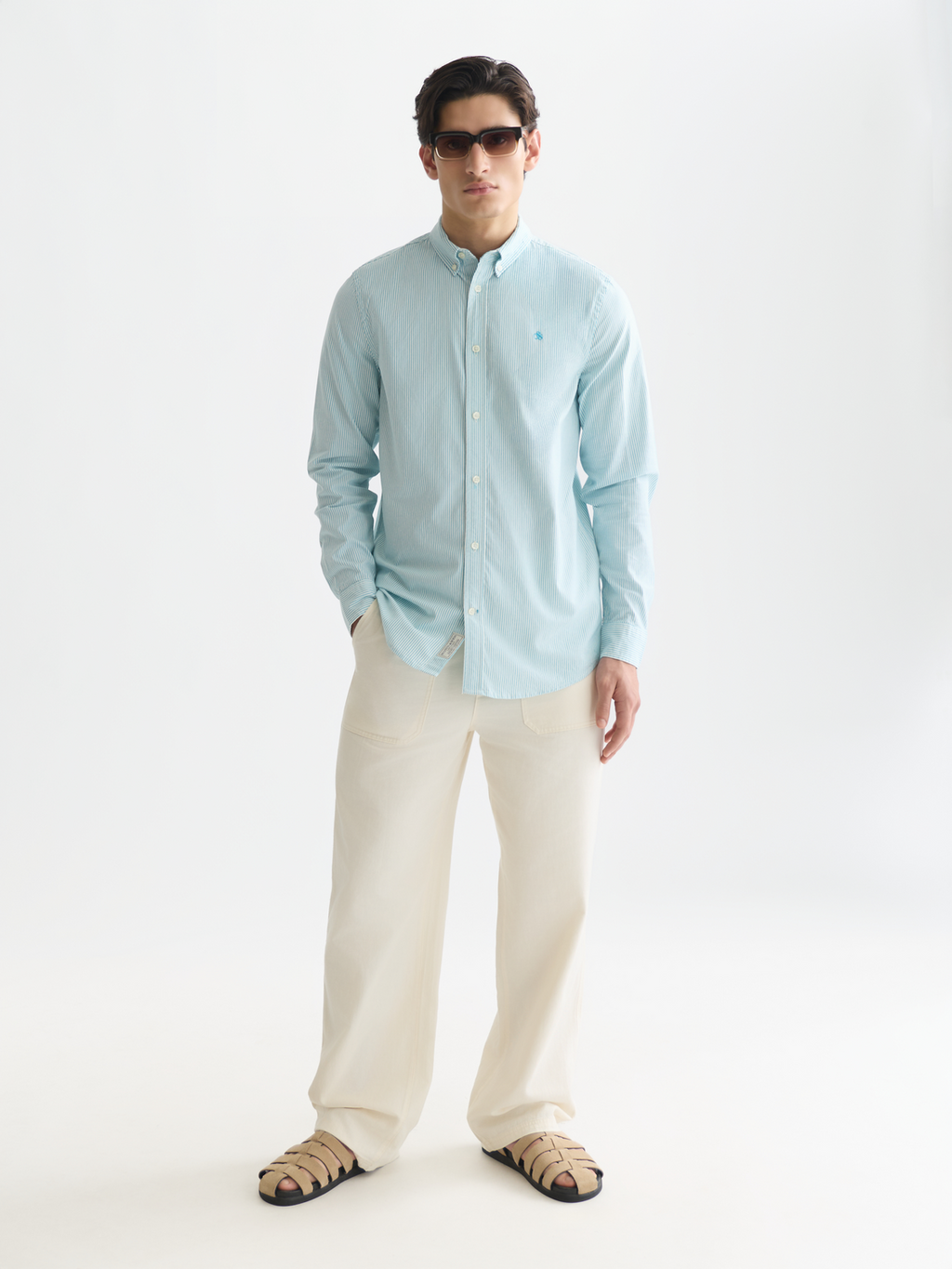 Seasonal Essentials oxford striped shirt