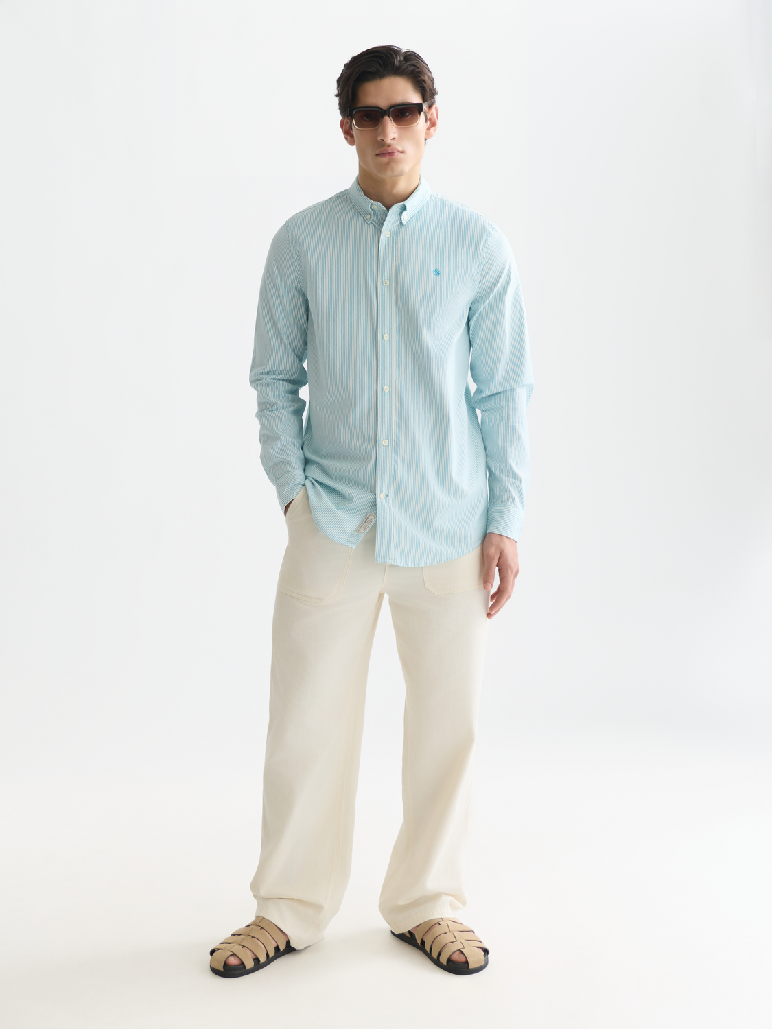 Seasonal Essentials oxford striped shirt