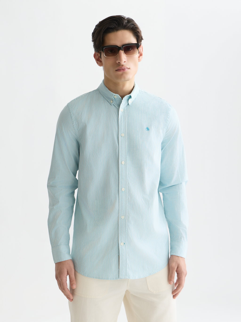 Seasonal Essentials oxford striped shirt
