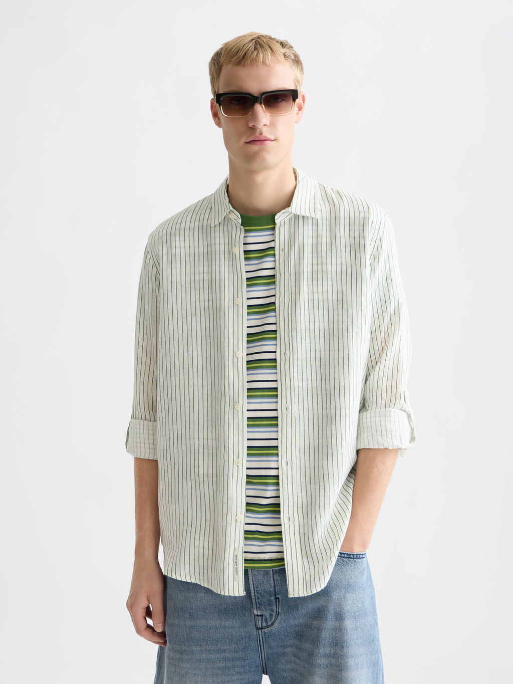 Linen striped shirt