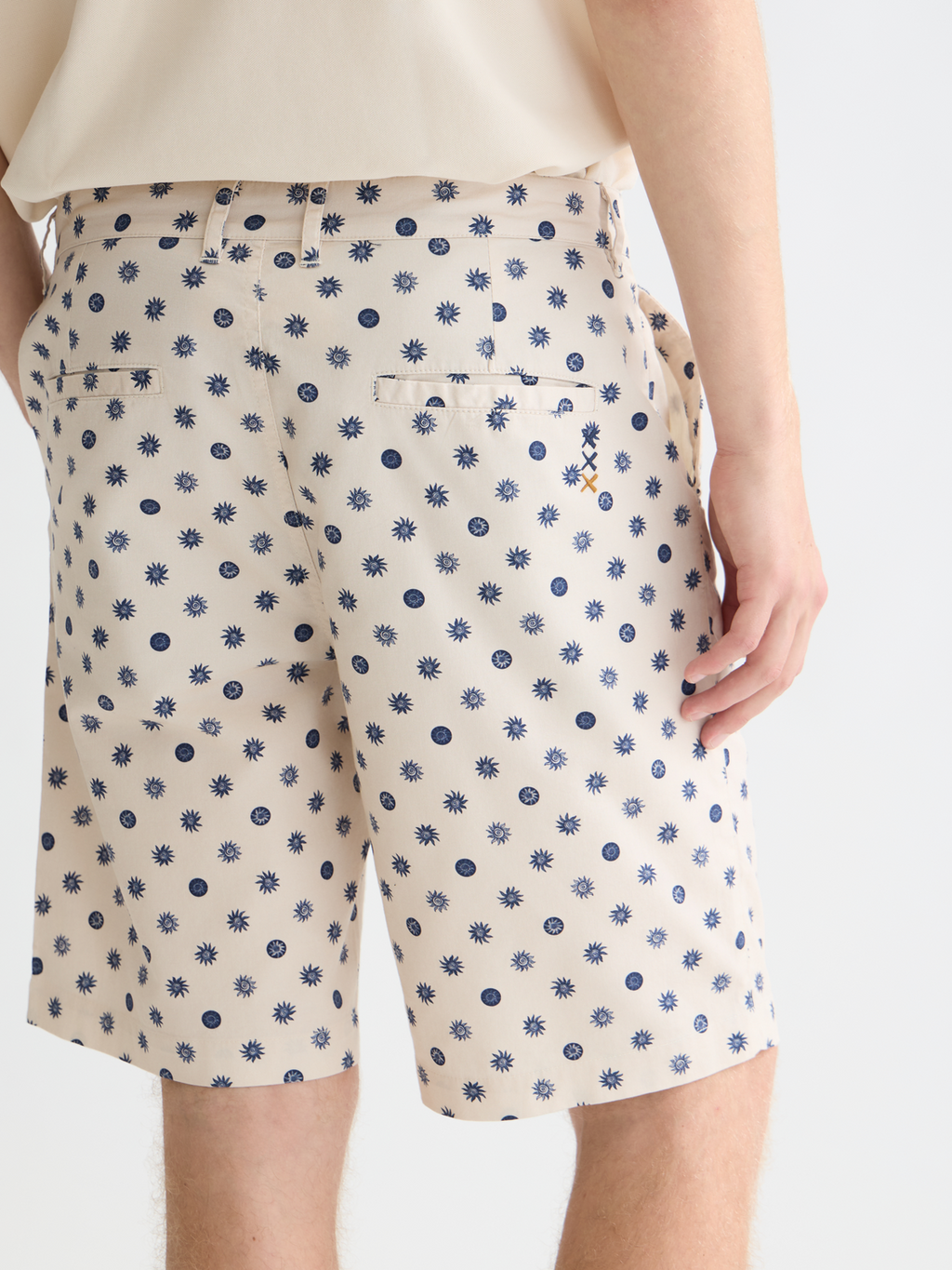 Stuart printed cotton chino shorts