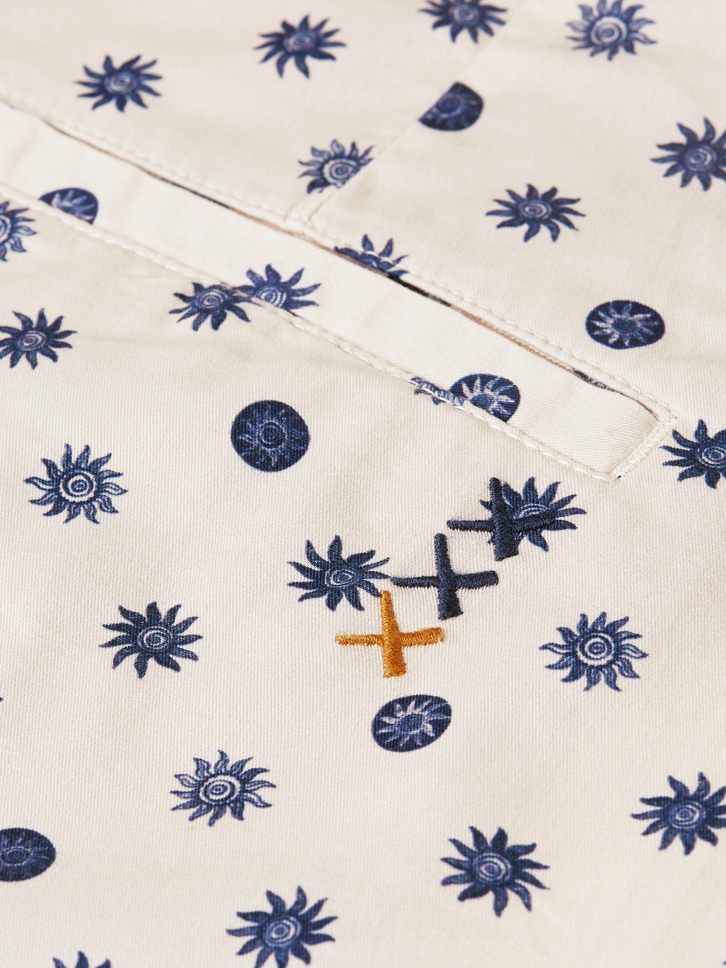 Stuart printed cotton chino shorts