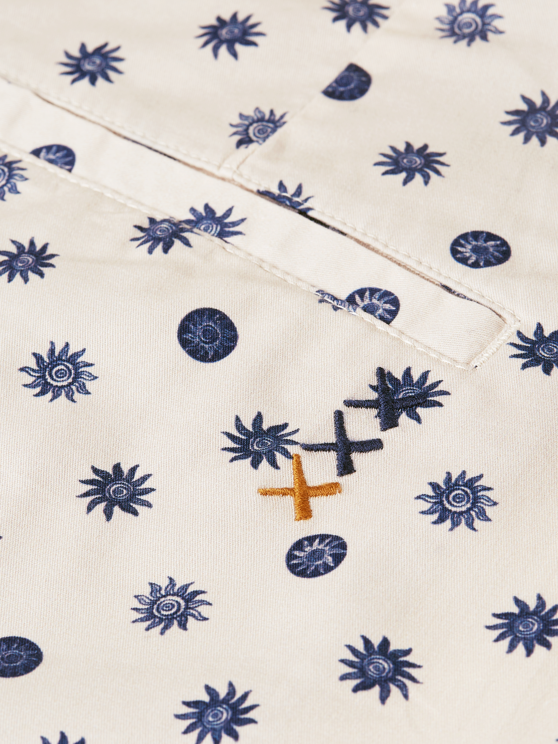 Stuart printed cotton chino shorts