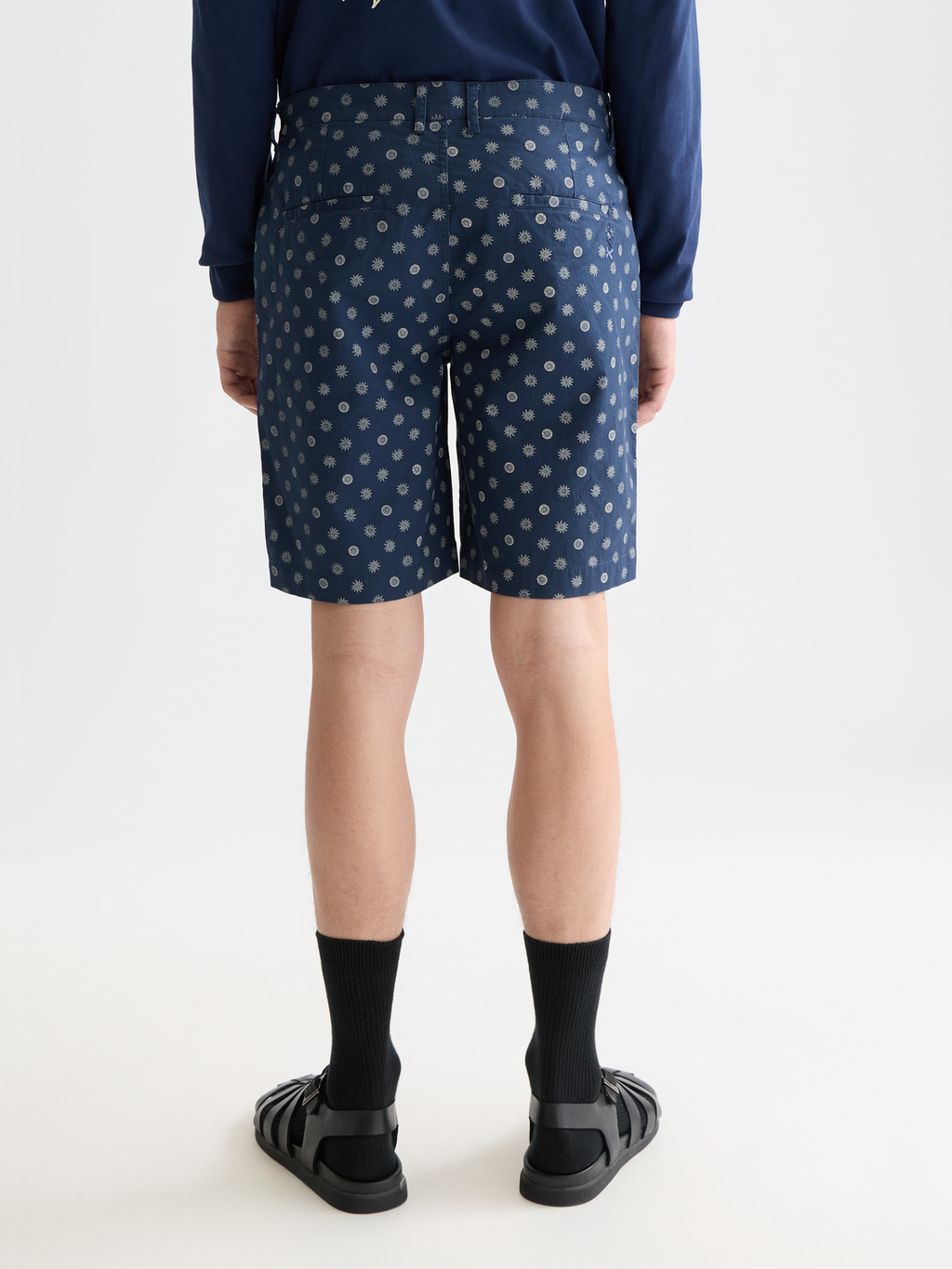 Stuart printed cotton chino shorts