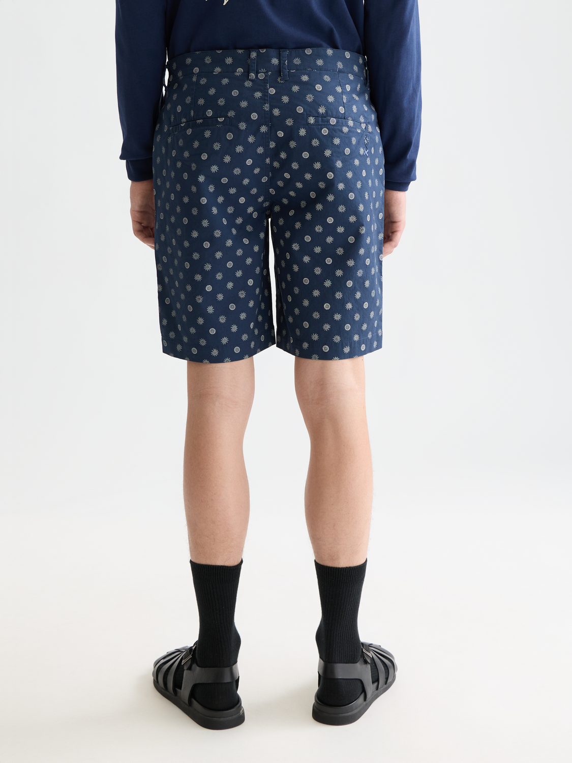 Stuart printed cotton chino shorts