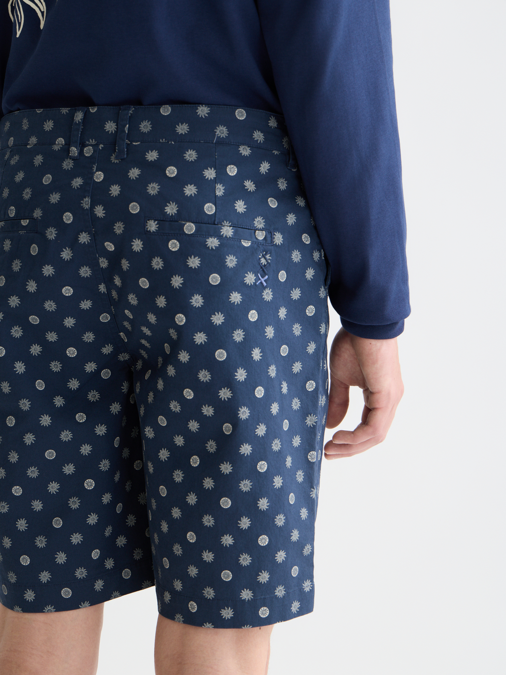 Stuart printed cotton chino shorts