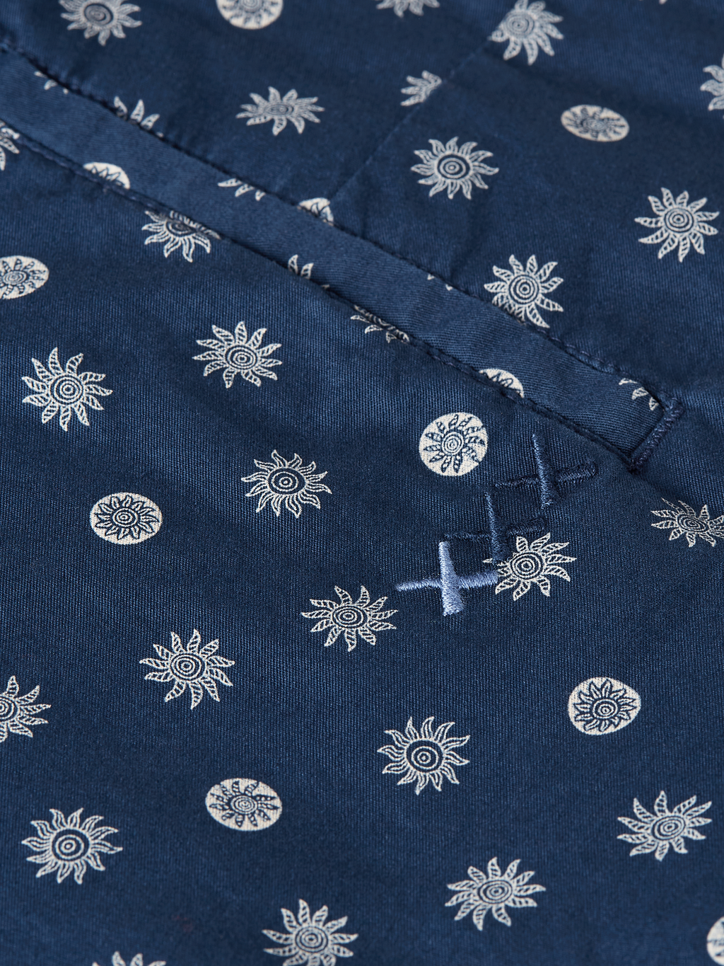 Stuart printed cotton chino shorts