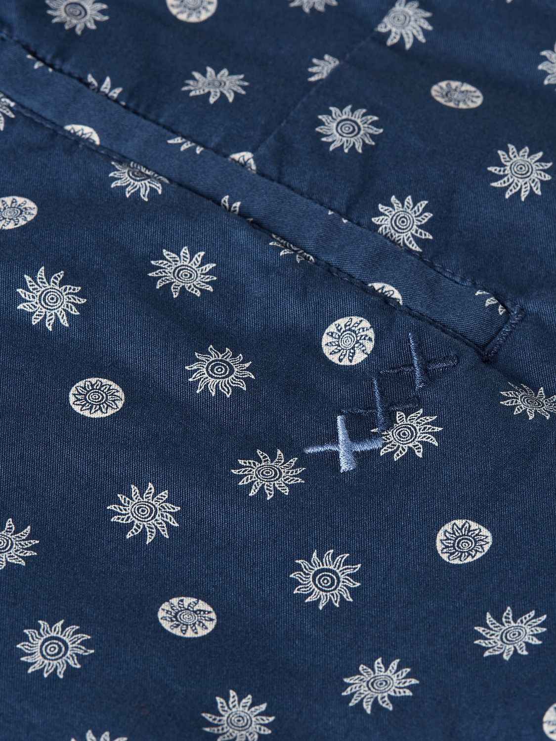 Stuart printed cotton chino shorts